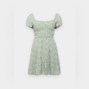 Hollister Green Floral Dress